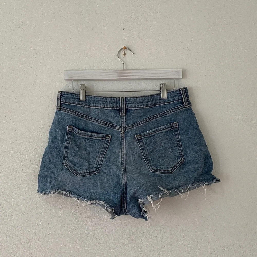 Wild Fable High Rise Rolled Cuff Shorts Blue 10R Beach Vacation